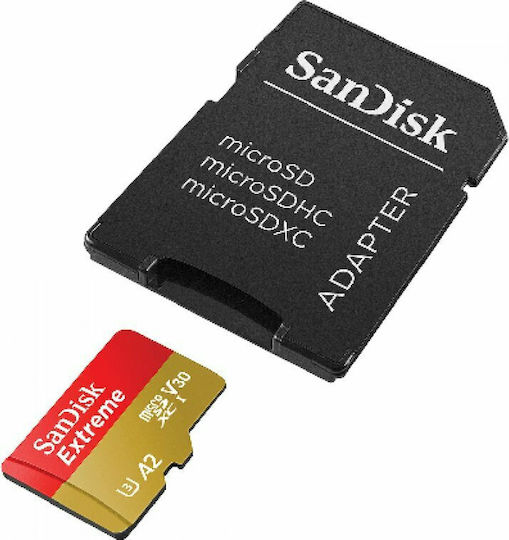 Sandisk Extreme microSDXC 64GB U3 V30 A2 UHS-I 170MB/s с адаптер