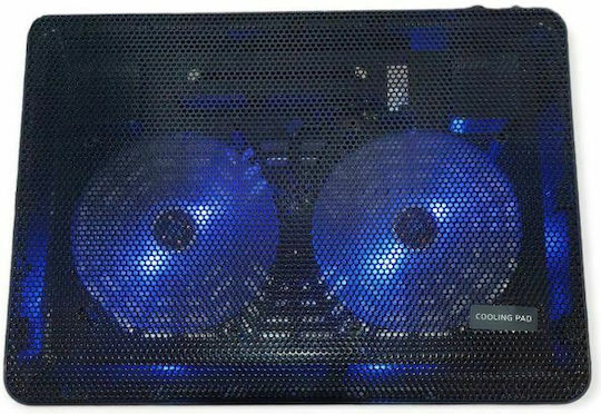 N139 Cooling Pad για Laptop έως 15.7" με 2 Ανεμιστήρες και Φωτισμό