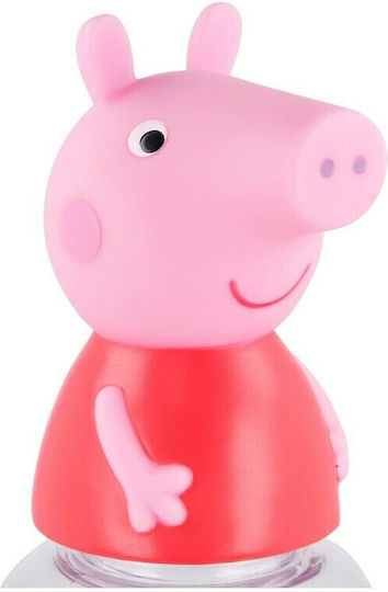 Stor 530- Kinderflasche Peppa Schwein Kunststoff mit Strohhalm 560ml