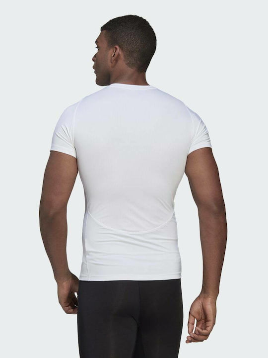 Adidas Techfit Herren Sport T-Shirt Kurzarm Weiß