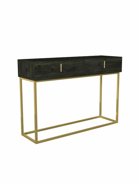 Mykonos Console Table Wood & Metal Καφέ / Μπρονζέ L120xW37xH84cm