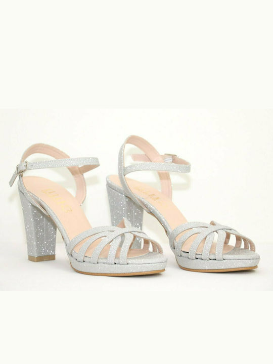 Ellen Damen Sandalen in Silber Farbe