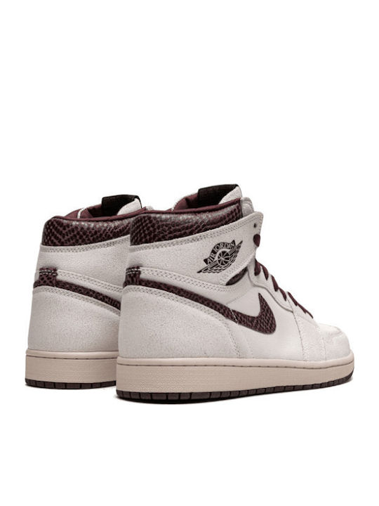 Air  1 Retro High OG Herren Stiefel Sail / Burgundy Crush