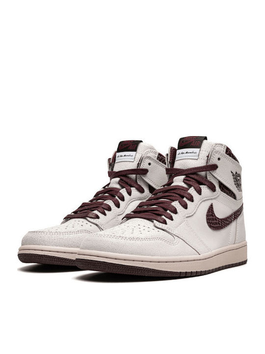 Air  1 Retro High OG Herren Stiefel Sail / Burgundy Crush