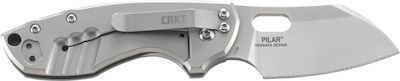 Columbia River Knives Pilar Pocket Knife Silver with Blade made of Steel