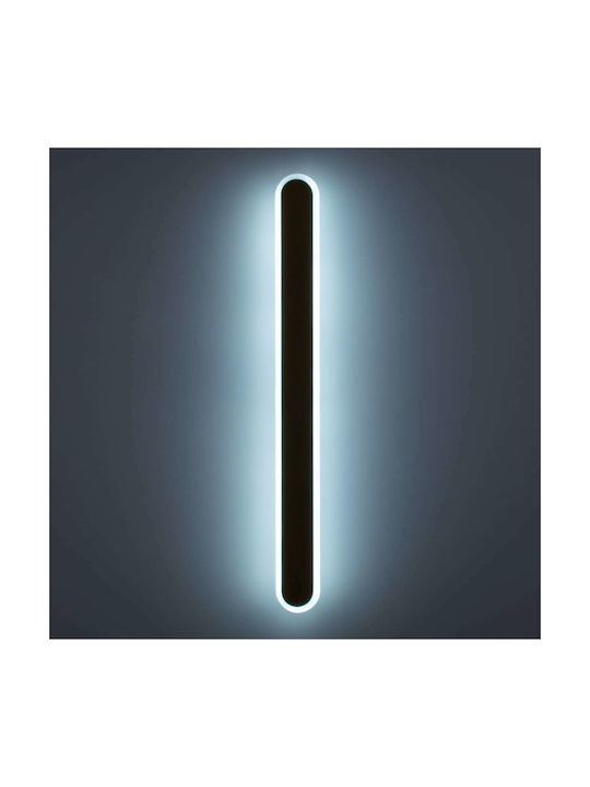 GloboStar Houston Modern Lamp Wall with Integrated LED and Adjustable White Light Black 6x60cm