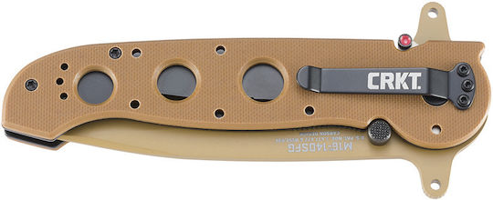 Columbia River Knives Special Forces Desert Tanto Large Pocket Knife Beige