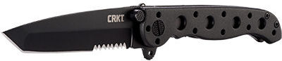 Columbia River Knives Tanto Triple Point Serrations Messer Schwarz mit Klinge aus Rostfreier Stahl