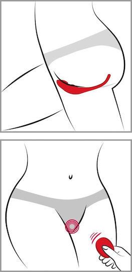 You2Toys Sweet Smil RC Slim Panty Vibrator Вибратор за двойки с Дистанционно Управление 13см Червено
