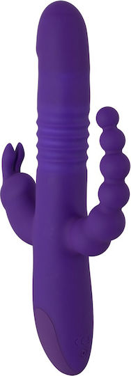 You2Toys Sweet Smile Thrusting Pearl Triple Vibrator Δονητής Rabbit 26cm Purple