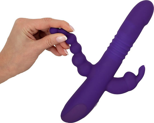 You2Toys Sweet Smile Thrusting Pearl Triple Vibrator Δονητής Rabbit 26cm Purple