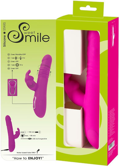 You2Toys Sweet Smile Thrusting Pearl Rabbit Vibrator Δονητής Rabbit 26cm Pink