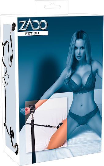 Zado Leather Bed Restraint Set pentru Legare la Pat în Culoare Negru