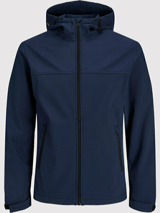 Winter Jacket Softshell Waterproof and Windproof Navy Blue