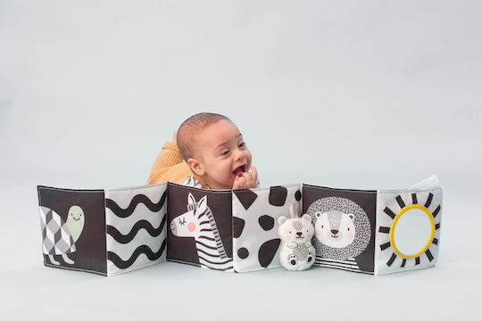 Taf Toys Activity Book Activity Book Savannah Black & White made of Fabric for 0++ Months