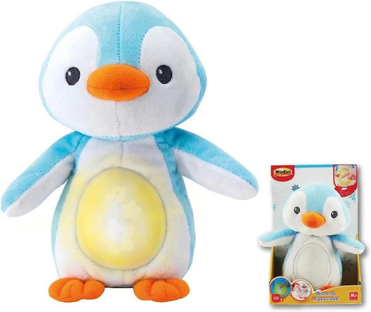 MG Toys Sleep Toy Little Penguin made of Fabric with Music and Light for 0++ Months