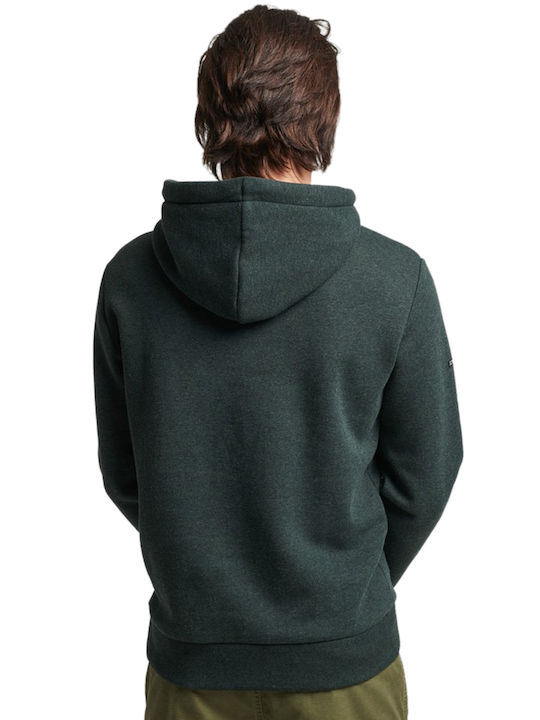 Superdry Vintage Venue Tonal Men's Sweatshirt with Hood and Pockets Green