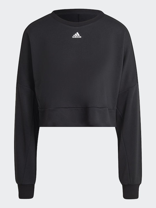 AEROREADY Studio Cropped Women's Sweatshirt Black