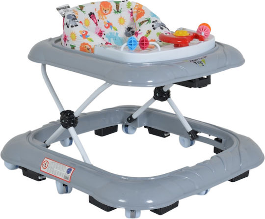 Moni Jungle Fun Baby Walker for 6+ Months Gray