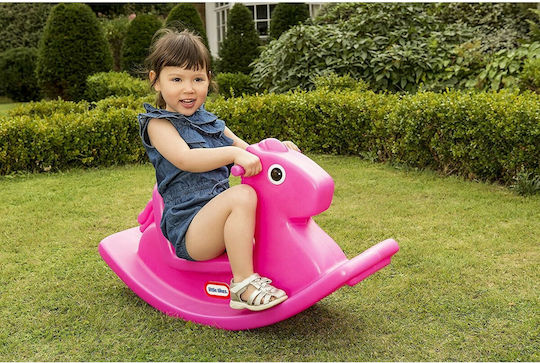 Little Tikes Rocking Plastic Rocking Toy Horse for 12+ months with Max Load Capacity 23kg Fuchsia