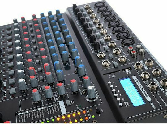 The t.mix Xmix 1402 FXMP USB Αναλογική Κονσόλα 14 Καναλιών με Phantom Power & 8 Εισόδους XLR & Bluetooth