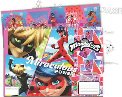 Gim Drawing Pad Ladybug Miraculous Power! A4 21x29.7cm 40 Sheets