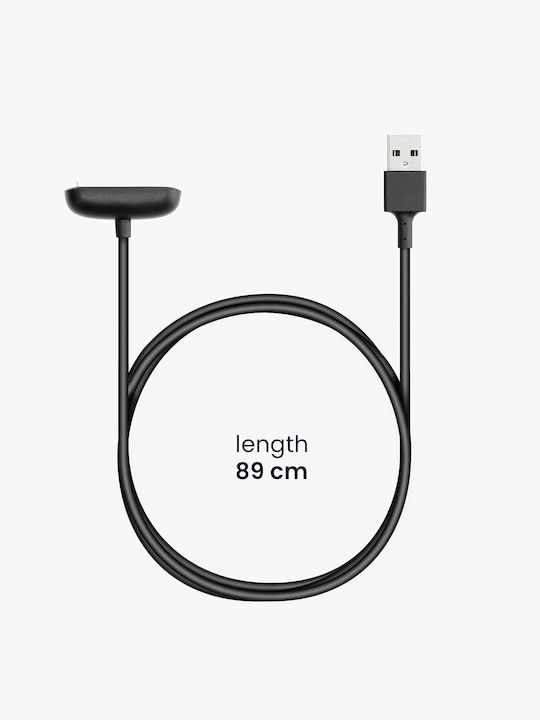 KWmobile USB Charging Ladegerät für Fitbit Charge 5 Schwarzς