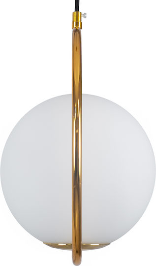 GloboStar Madrid Pendant Light Gold Ball with Socket E27 30x20x30cm