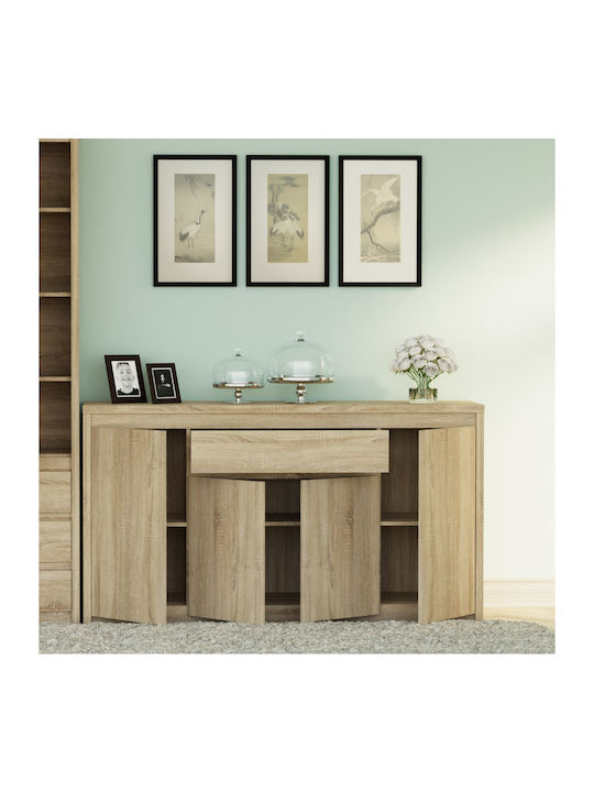 Sideboard Norton Wooden with Drawers Oak 168x40x91.5cm