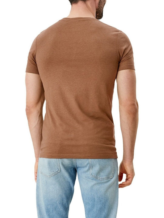 S.Oliver Men's Short Sleeve T-shirt Brown