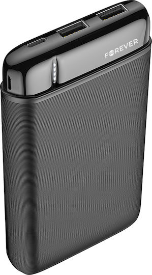 Forever TB-100L Power Bank 20000mAh mit 2 USB-A Anschlüssen Schwarz