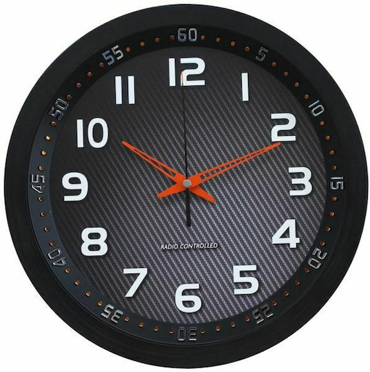 Technoline Wanduhr Metallisch Schwarz Ø30cm