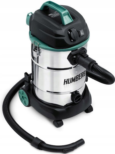 Humberg HM-402 Σκούπα Υγρών / Στερεών 1600W με Ανοξείδωτο Κάδο 30lt