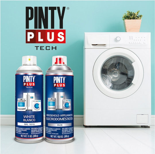 Pinty Plus Σπρέι Βαφής Tech Οικιακών Συσκευών Λευκό RAL 9016 400ml