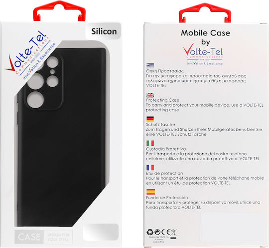 Volte-Tel Umschlag Rückseite Silikon Schwarz (Vivo Y76)
