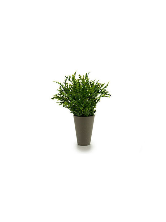 Ibergarden Artificial Plant in Small Pot Green 25cm 1pcs