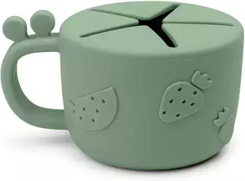Done by Deer Baby Food Bowl Peekaboo Raffi made of Silicone Green