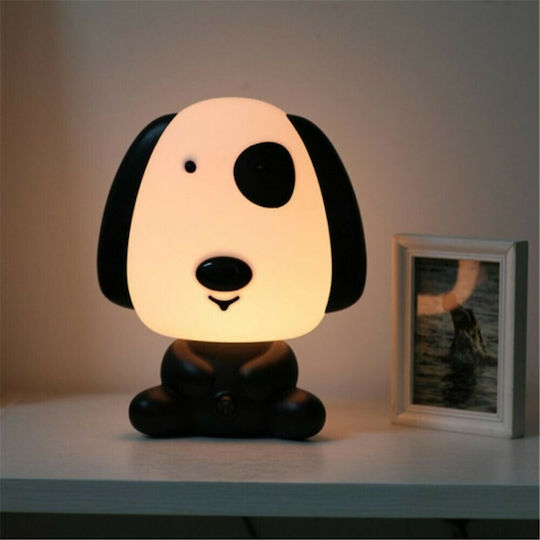 Aca Kids Decorative Lamp Puppy Black 21x15x26εκ.