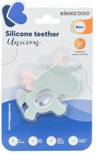 Kikka Boo Inel Dentar Unicorn Din Silicon Pentru 0 Luni+