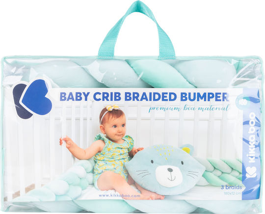 Kikka Boo Crib Bumpers Braided Inside Green 12x180cm
