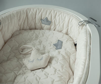 La Millou Velvet Crib Bumpers Classic Inside Ecru 25x210cm