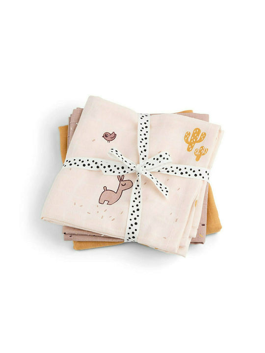 Done by Deer Swaddle Blanket Lalee Pink 70x70cm 3pcs BR76640