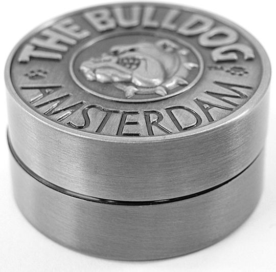 The Bulldog Amsterdam Grinder Keychain 2 Parts 30mm Silber