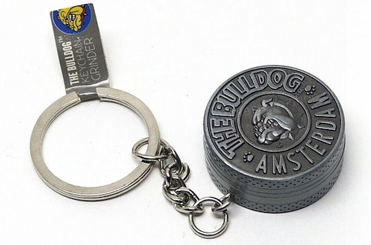 The Bulldog Amsterdam Grinder Keychain 2 Parts 30mm Silber