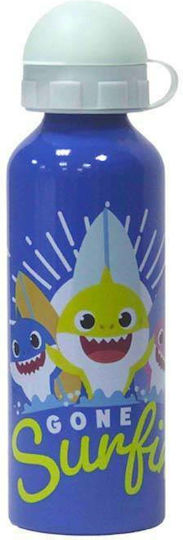 Gim Baby Shark Kinderflasche Baby Hai Aluminium mit Pop-Up-Verschluss Blau 520ml