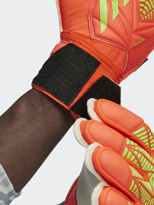 adidas Predator Edge Fingersave Γάντια Τερματοφύλακα Ενηλίκων Πορτοκαλί