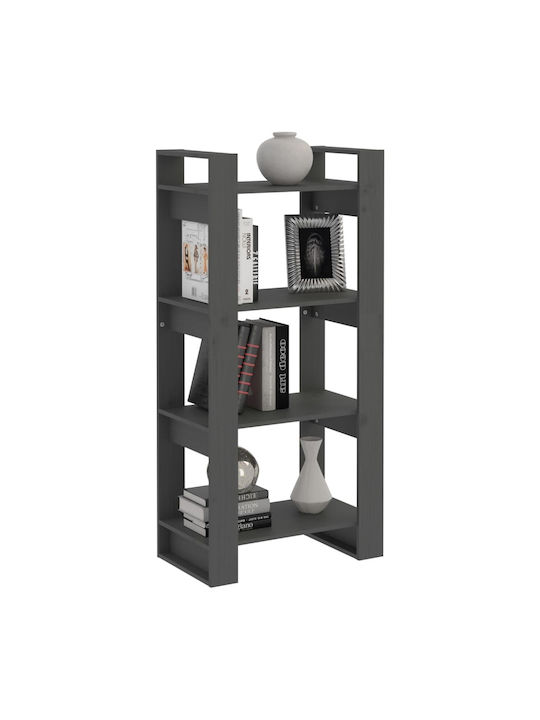 Grey Bookcase 60x35x125cm