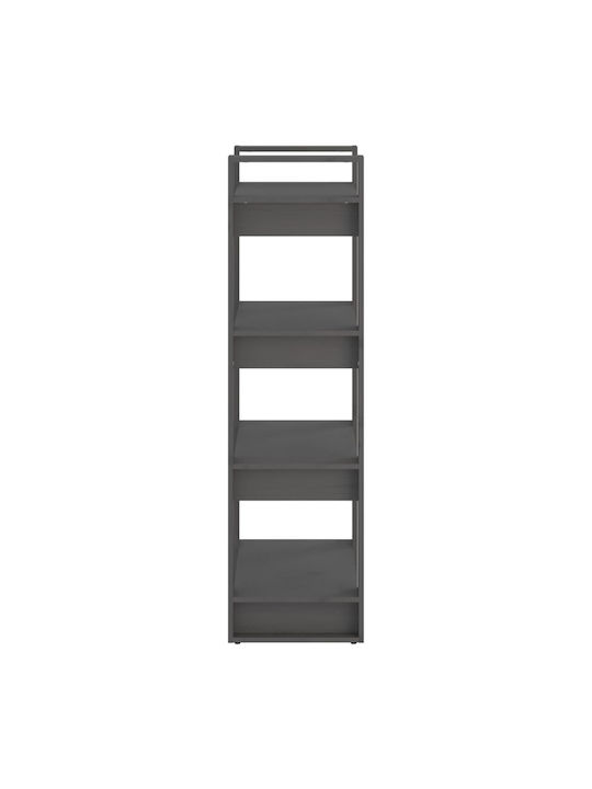 Grey Bookcase 60x35x125cm