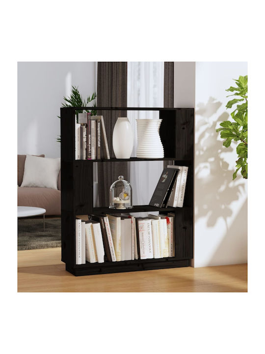 Bookcase Black 80x25x101cm