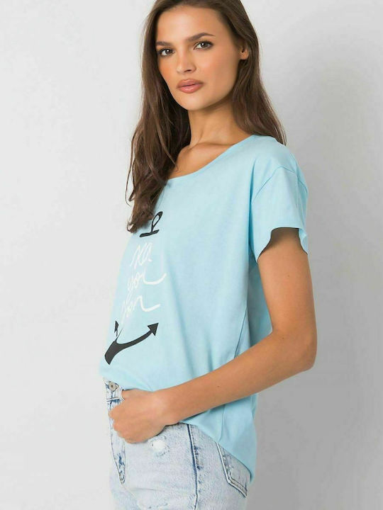 Fancy Women's T-shirt Light Blue